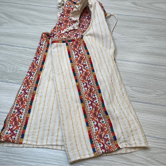 Savanna Jane Cotton Linen Embroidered Boho Colorful Blouse Sleeveless Size S - Picture 12 of 12
